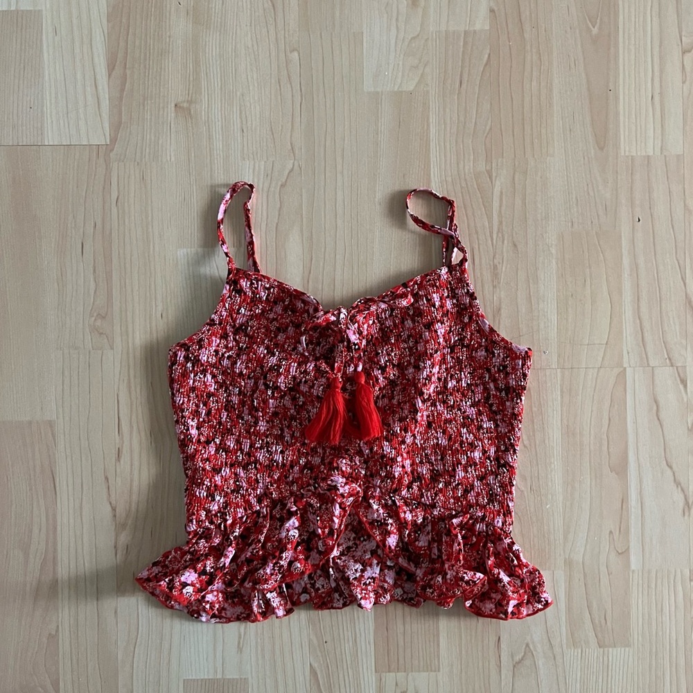 Red Strappy Top NWT